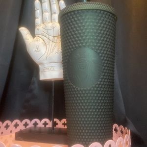 STARBUCKS Matte Green Studded 24Oz Tumbler.